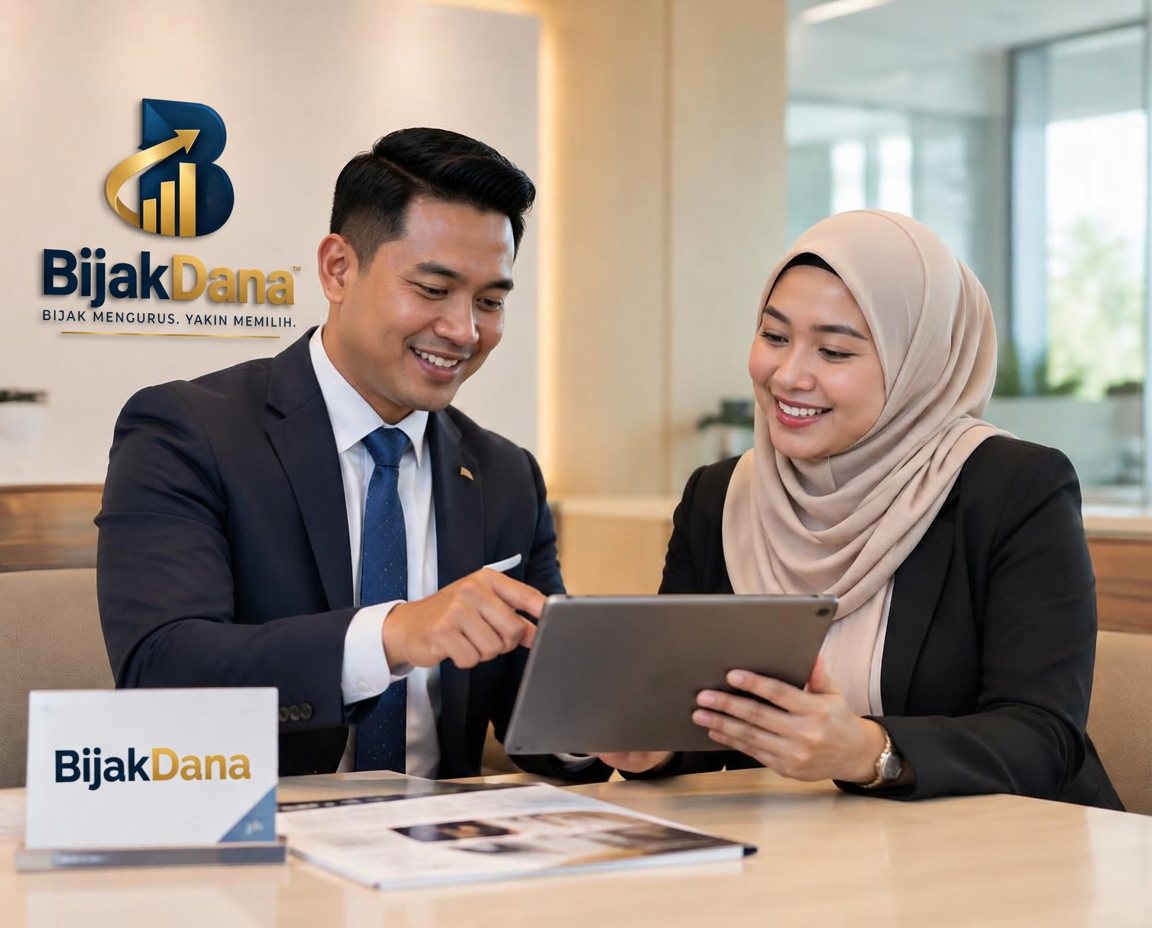 Perunding BijakDana berbincang bersama pelanggan di pejabat BijakDana